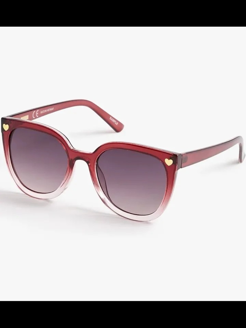 J.Crew Heart Accent UV Protective Sunglasses, Pink